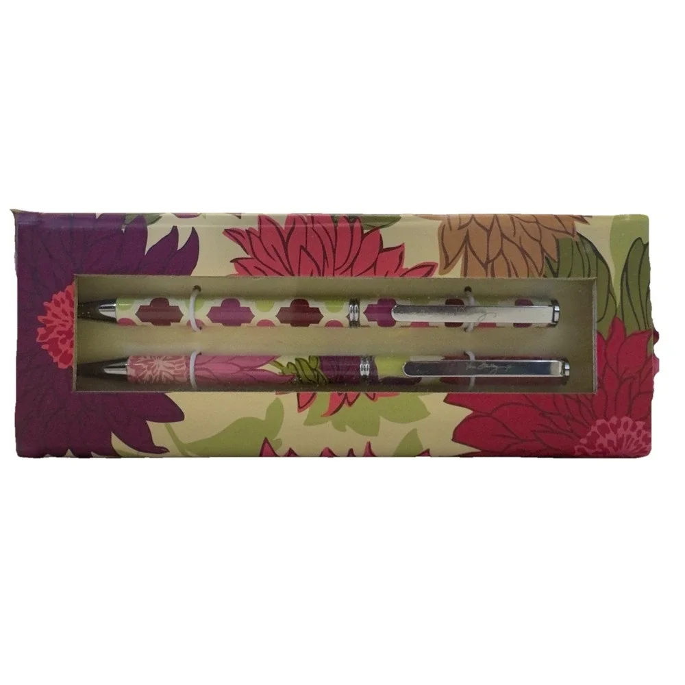 Vera Bradley Perfect Match Pen & Pencil Set Hello Dahlia! Pattern‎